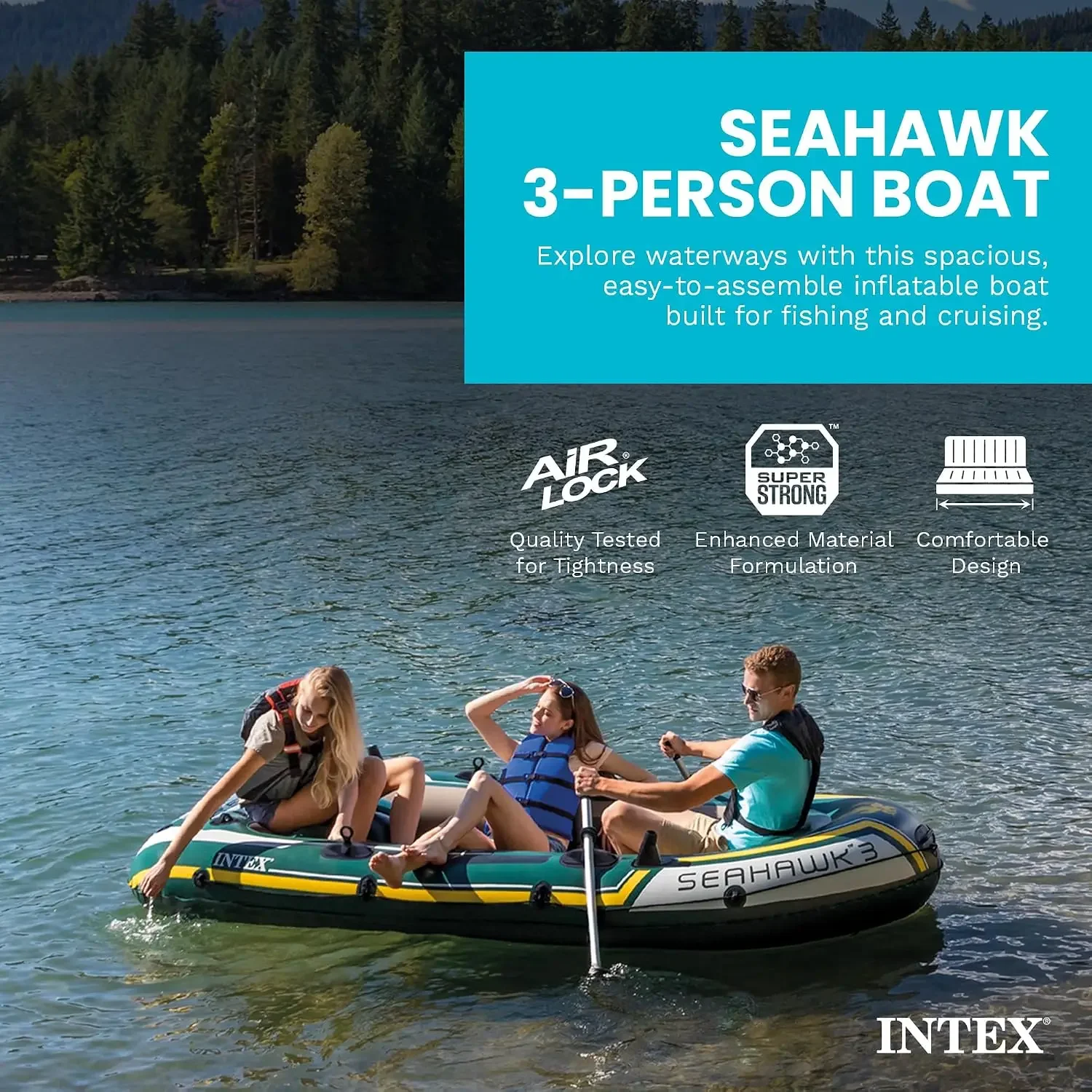 INTEX 66332EP Seahawk 2 Şişiri - Fishing Boat Oar incelemesi ve fiyatı